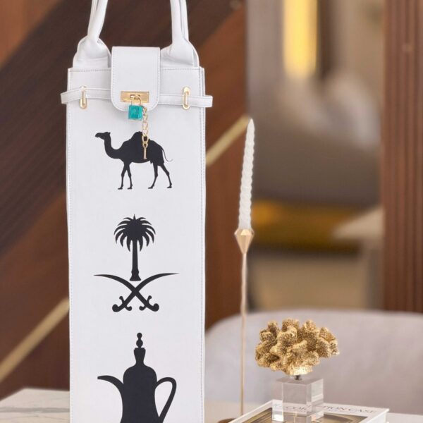ASSIL EZZEDINE | Shisha Bag – White Traditonal Saudi Symbols