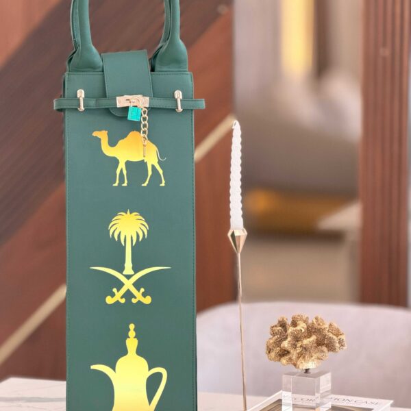 ASSIL EZZEDINE | Shisha Bag – Olive Green Traditonal Saudi Symbols